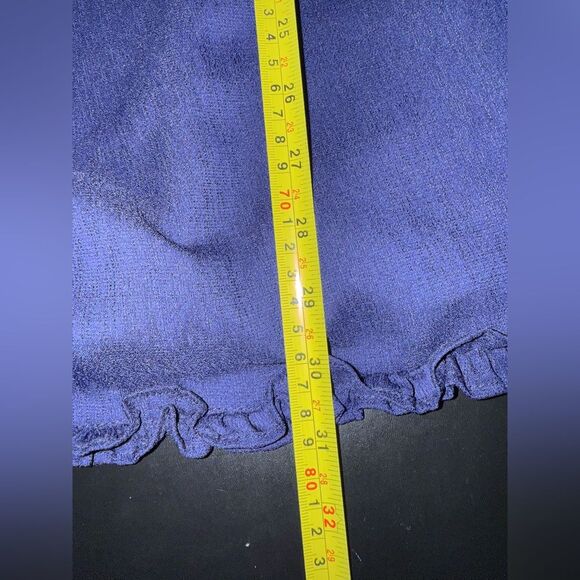 Superdown arabella ruffle mini dress in navy blue Size Medium EUC party holiday - Picture 8 of 8